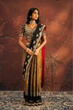 Elegant Black Golden Saree – Shop Exclusive Designs at House of Surya