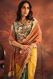 Rust Tissue Saree with Dabka Embroidery - Adira - House of Surya
