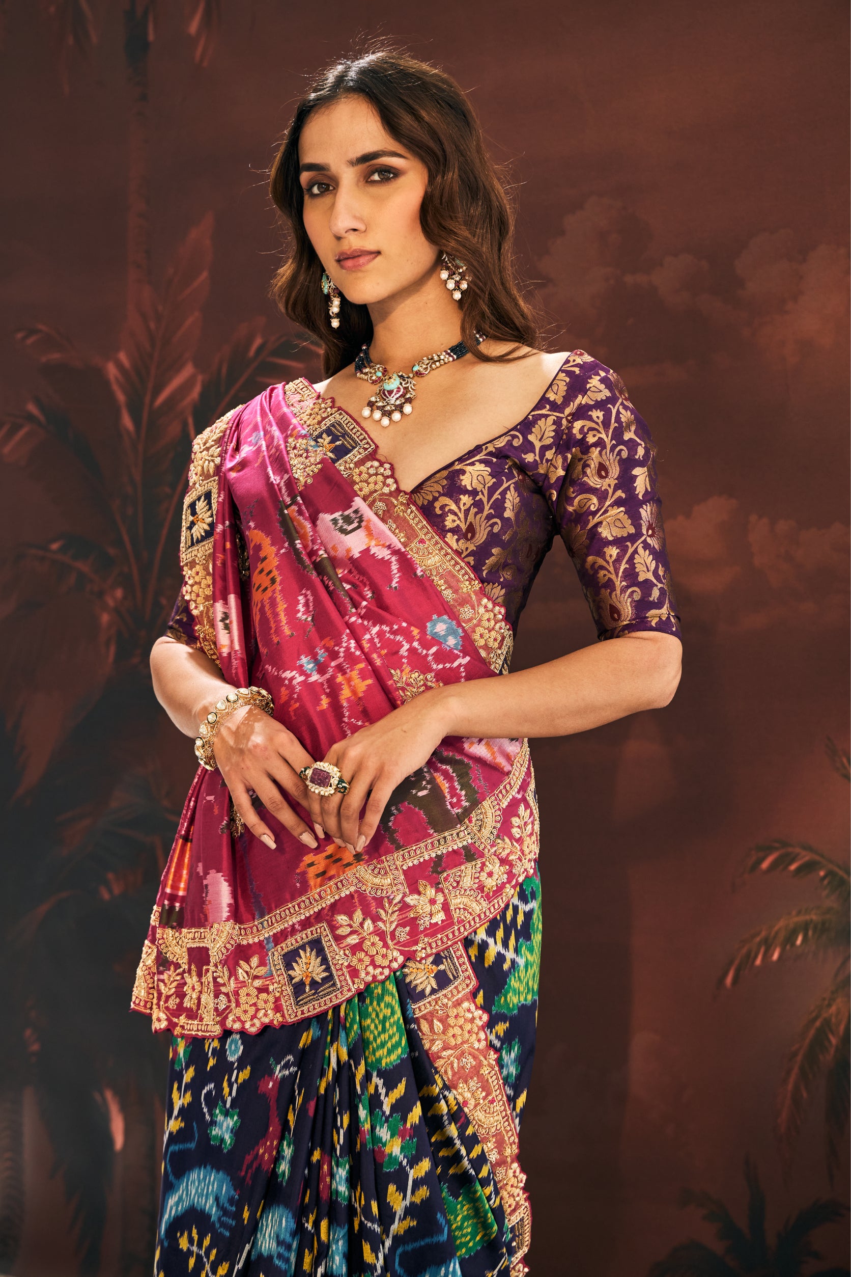 Shop the Latest Black Kanjivaram Silk Saree - House of surya