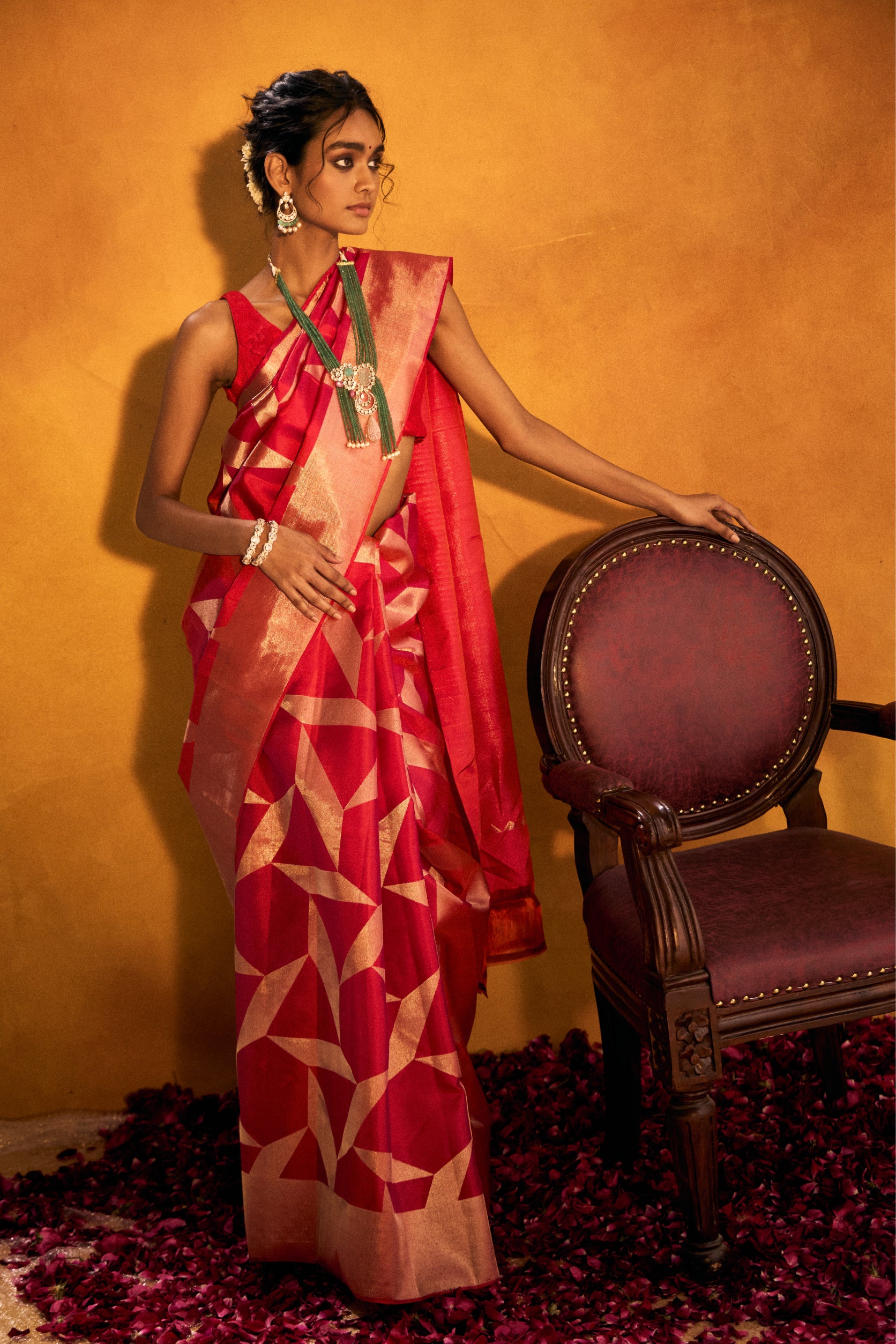 Pink Tissue Organza Saree – Shop Online | House of Surya