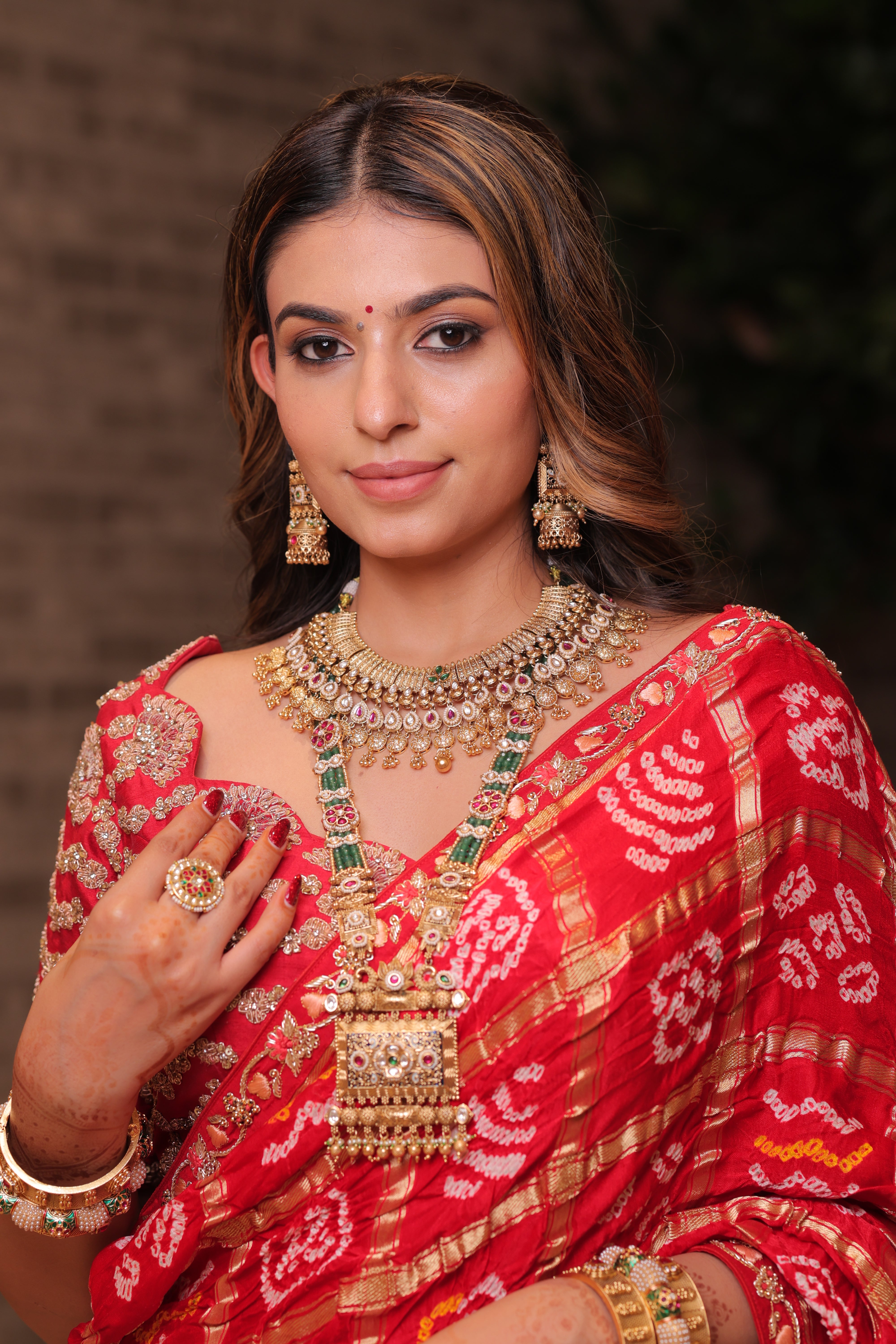 Elegant Red Silk Saree Timeless Grace & Sophistication - House of Surya