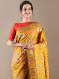 Golden Dola Silk Saree - House of Surya