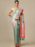 Sky Blue Silk Saree - House of Surya