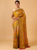 Bright Mustard Saree - House of Surya