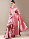 Pink Silk Weaving Saree - House of Surya