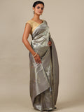 Grey Tissue Silk Saree – House of Surya