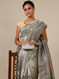 Grey Tissue Silk Saree – House of Surya