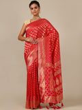Vibrant Rani Red Dola Silk Saree - House of Surya