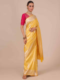 Yellow Color Silk Weaving Saree with Unstitched Matching Blouse - House of Surya