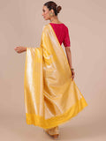 Yellow Color Silk Weaving Saree with Unstitched Matching Blouse - House of Surya