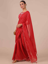 Rani Color Organza Saree with Stitched Silk Blouse - House of Surya