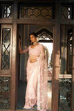 Pure Butterfly-Net Saree With Sequins, Pearls work - House of Surya