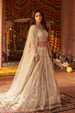Ivory Lehenga Choli with Pearls, Sequins and Cut Dana Work - House of Surya