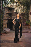 Black Stitched saree Online – House of Surya