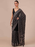 Black Chikankari Saree – House of Surya