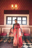Pure Tissue saree with hand Zardozi and French Knot - House of Surya