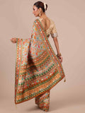 Pista Silk Saree - House of Surya
