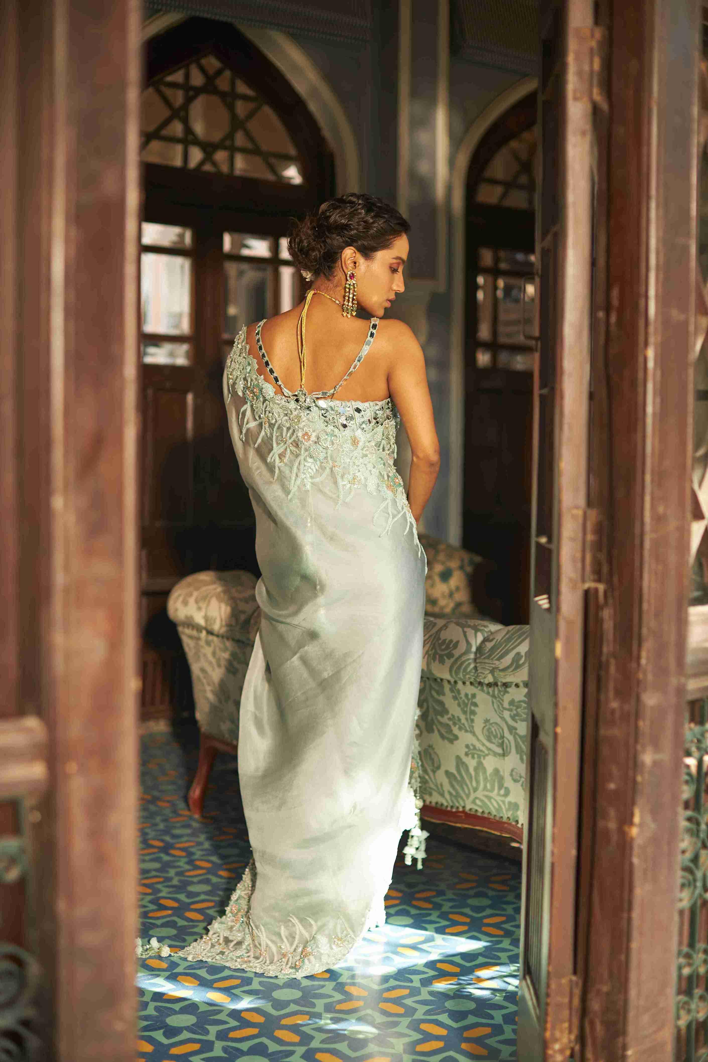 Elegant Cut Dana Mehroon Saree | Shop Designer Sarees Online