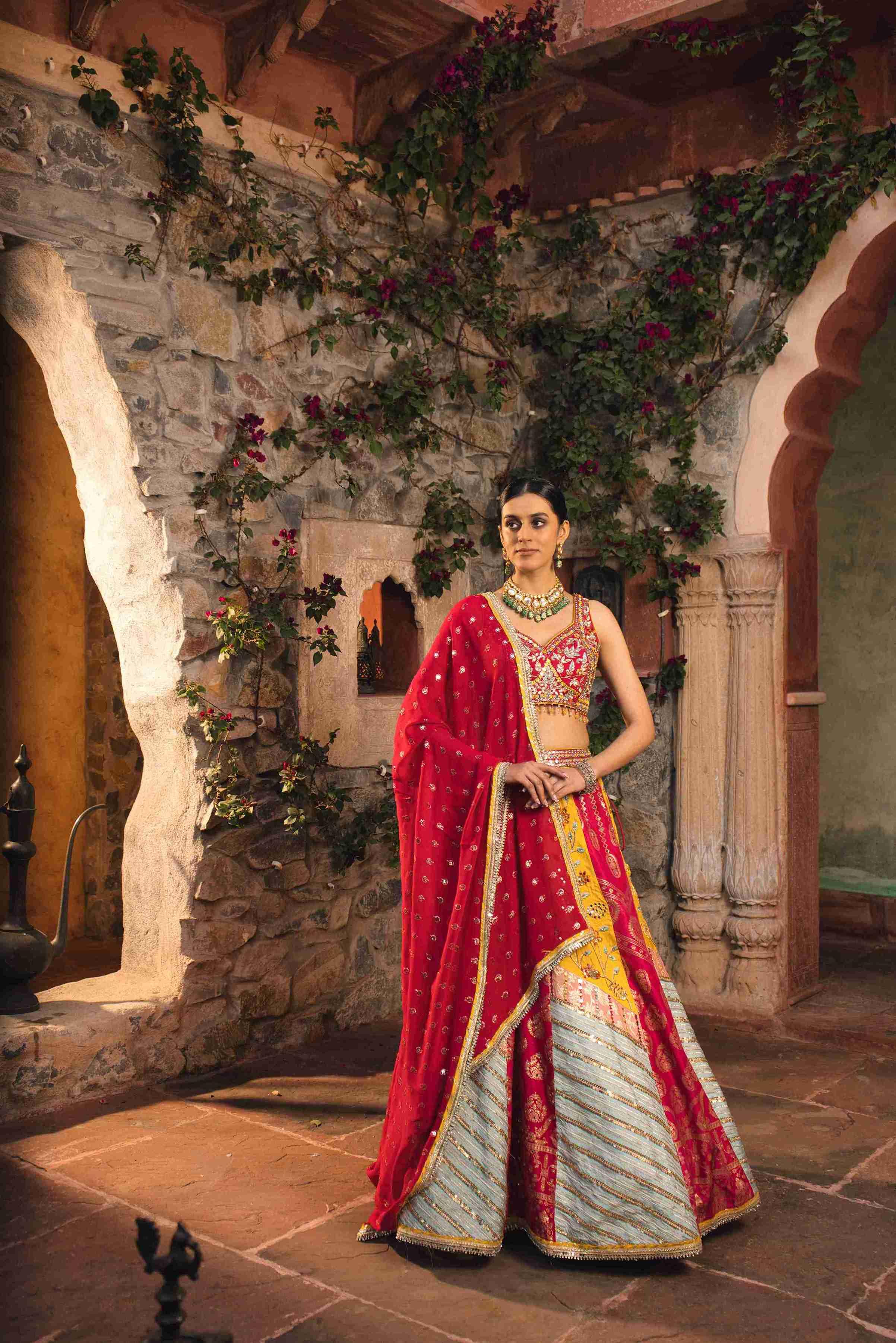 Buy Multi-Colored Lehenga Choli Online | House of Surya