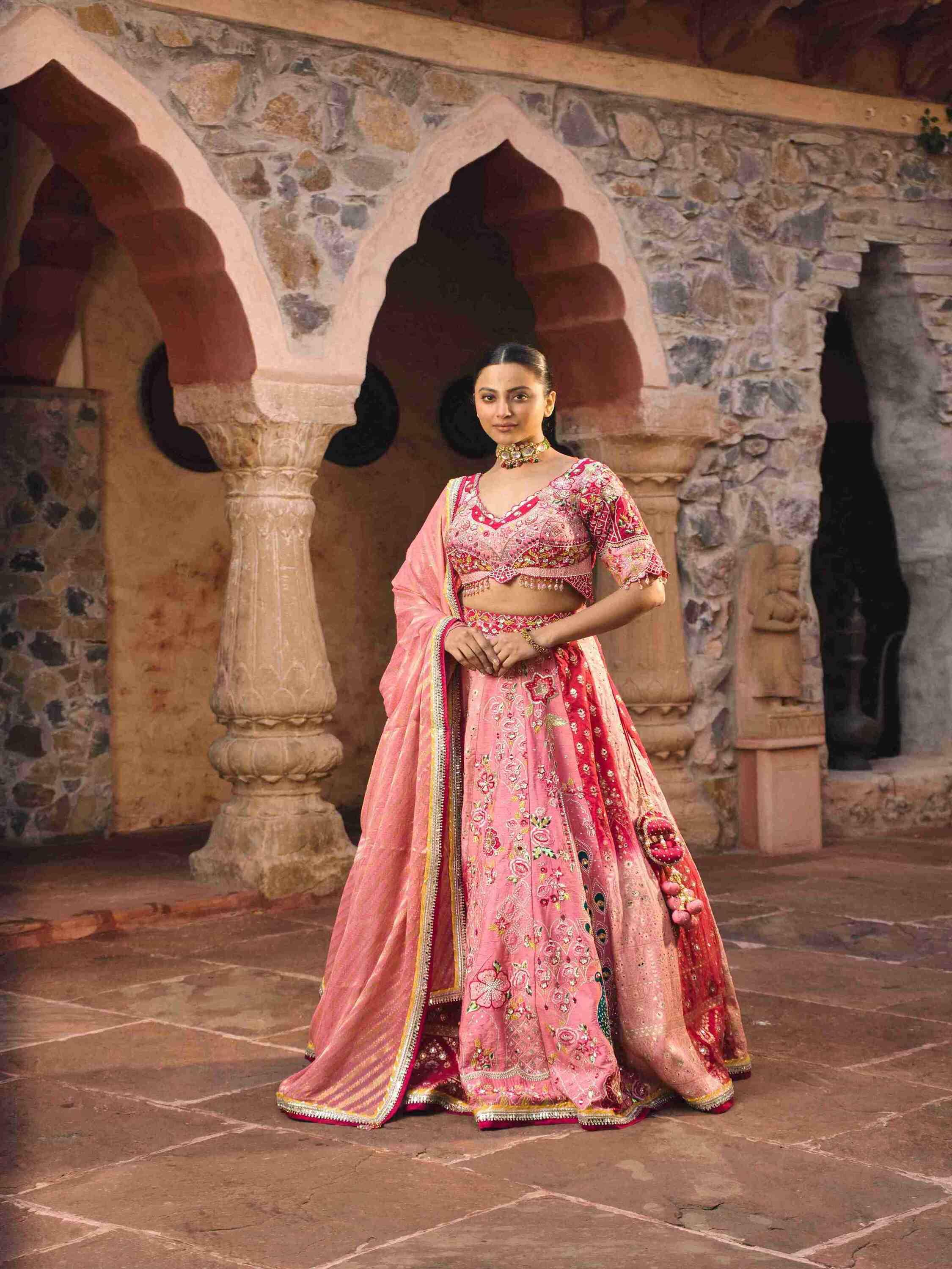 Buy Pink Lehenga Choli Online – House of Surya