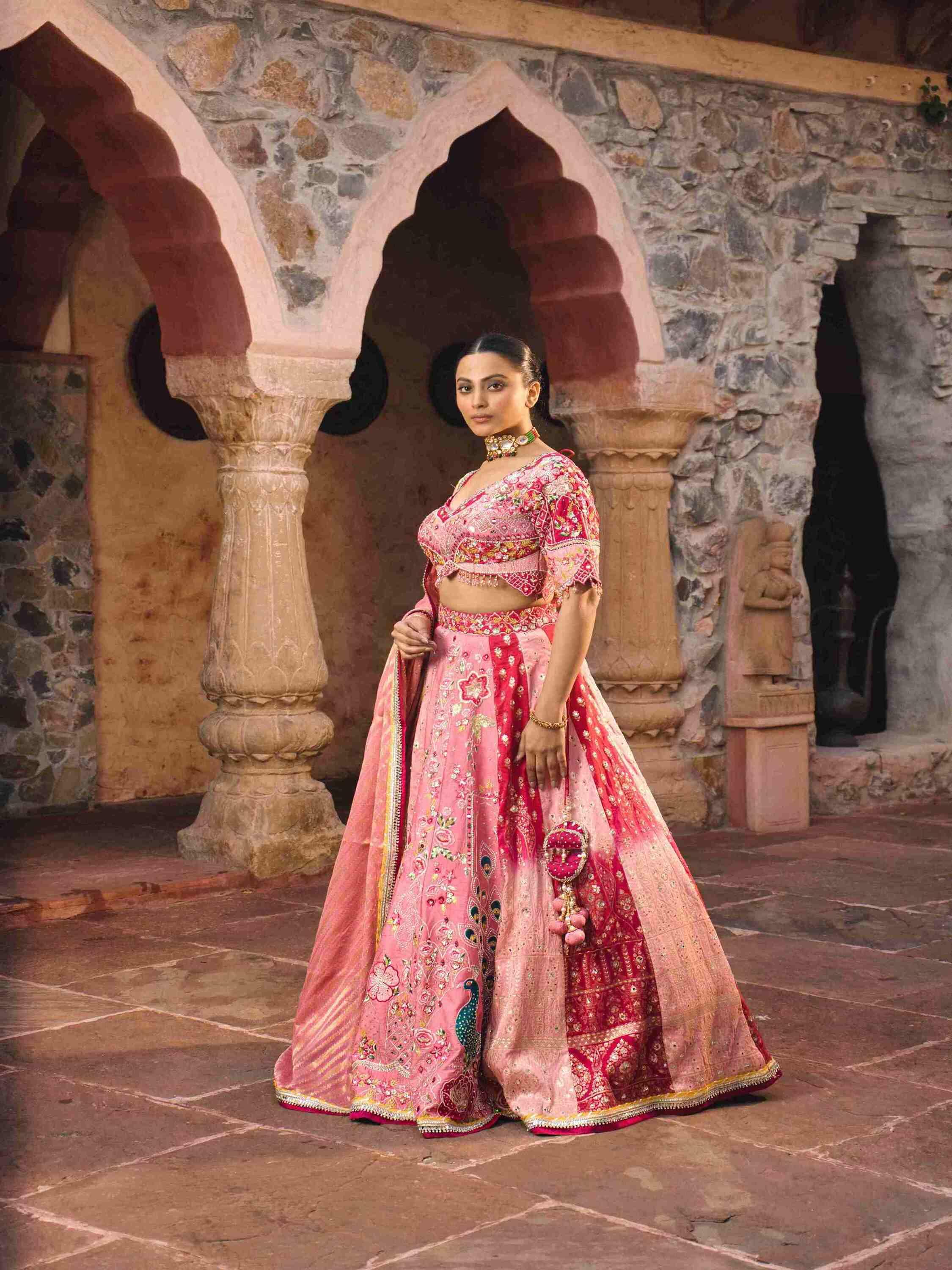 Buy Pink Lehenga Choli Online – House of Surya