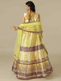 Printed Silk Lehenga Choli with Matching Net Dupatta - House of Surya
