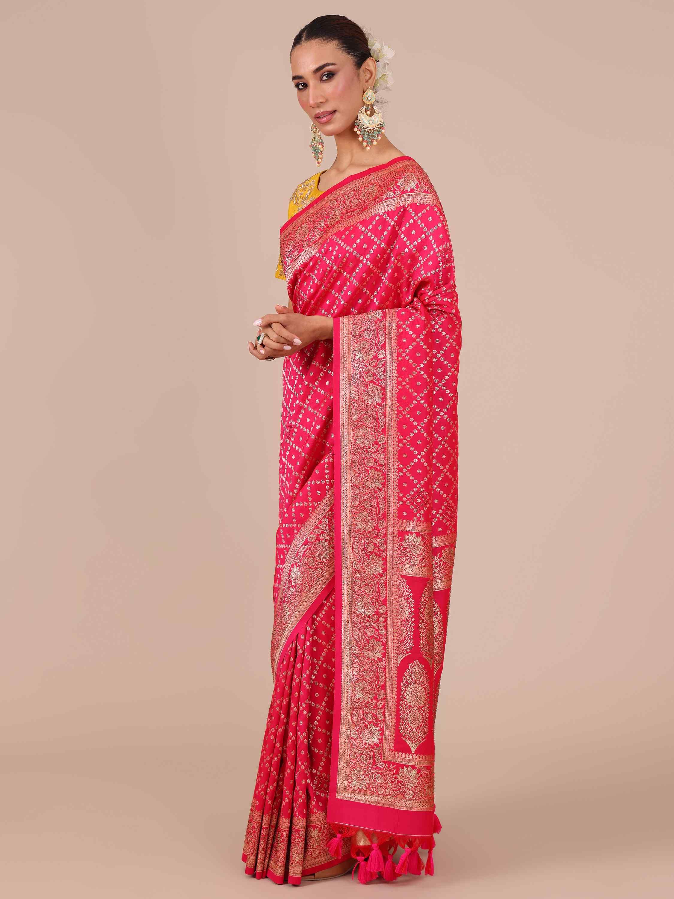 Rani Satin Silk Saree - House of Surya
