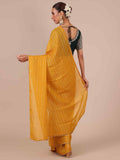 Yellow Organza Saree - House of Surya