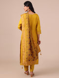 Yellow Suit In Weaving, Zari & Sequins Work - House of Surya