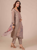 Lavender Color Suit with Matching Dupatta - House of Surya
