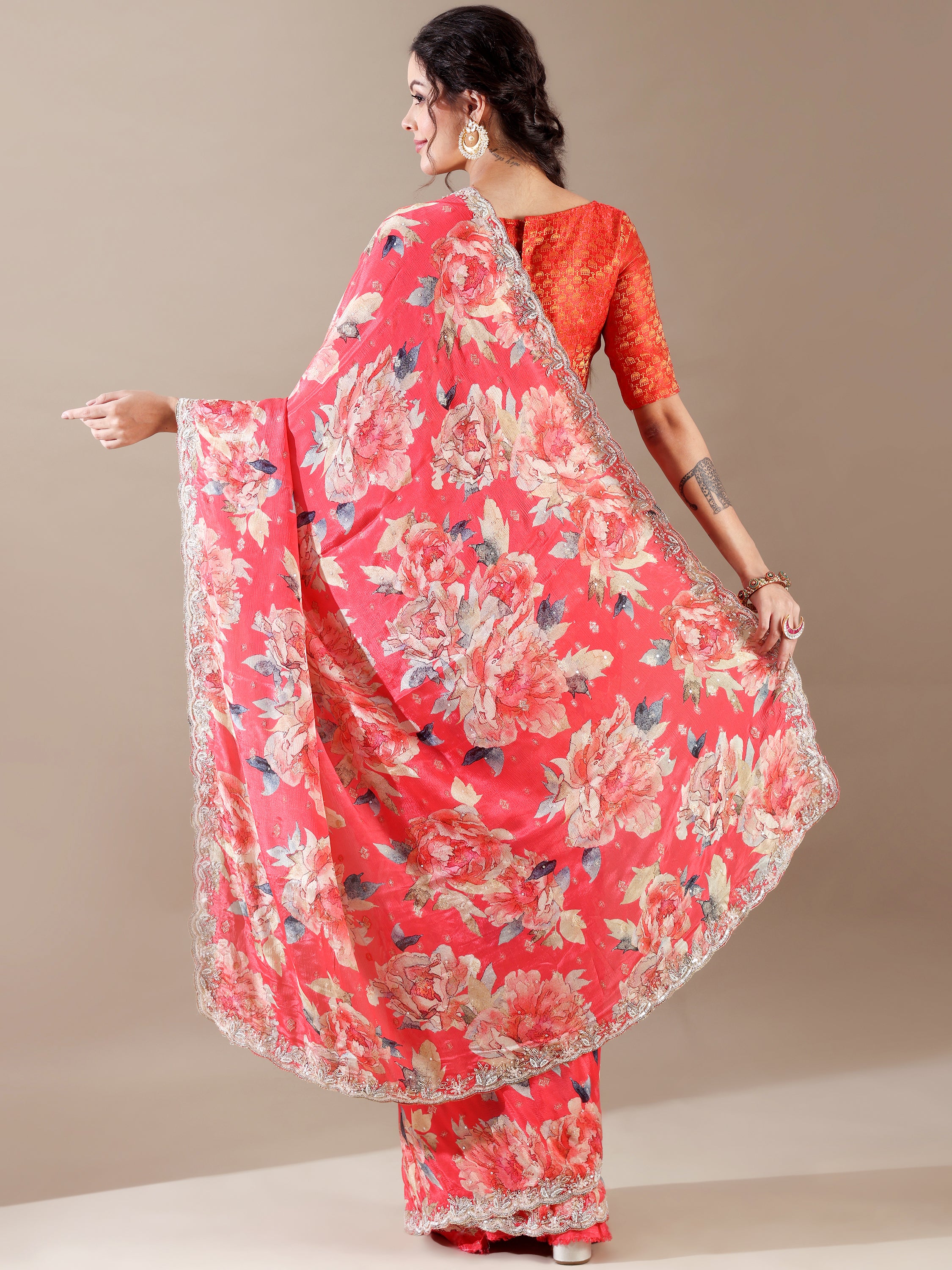 Royal Red Saree Online - Elegant Traditional Wear | House of Surya