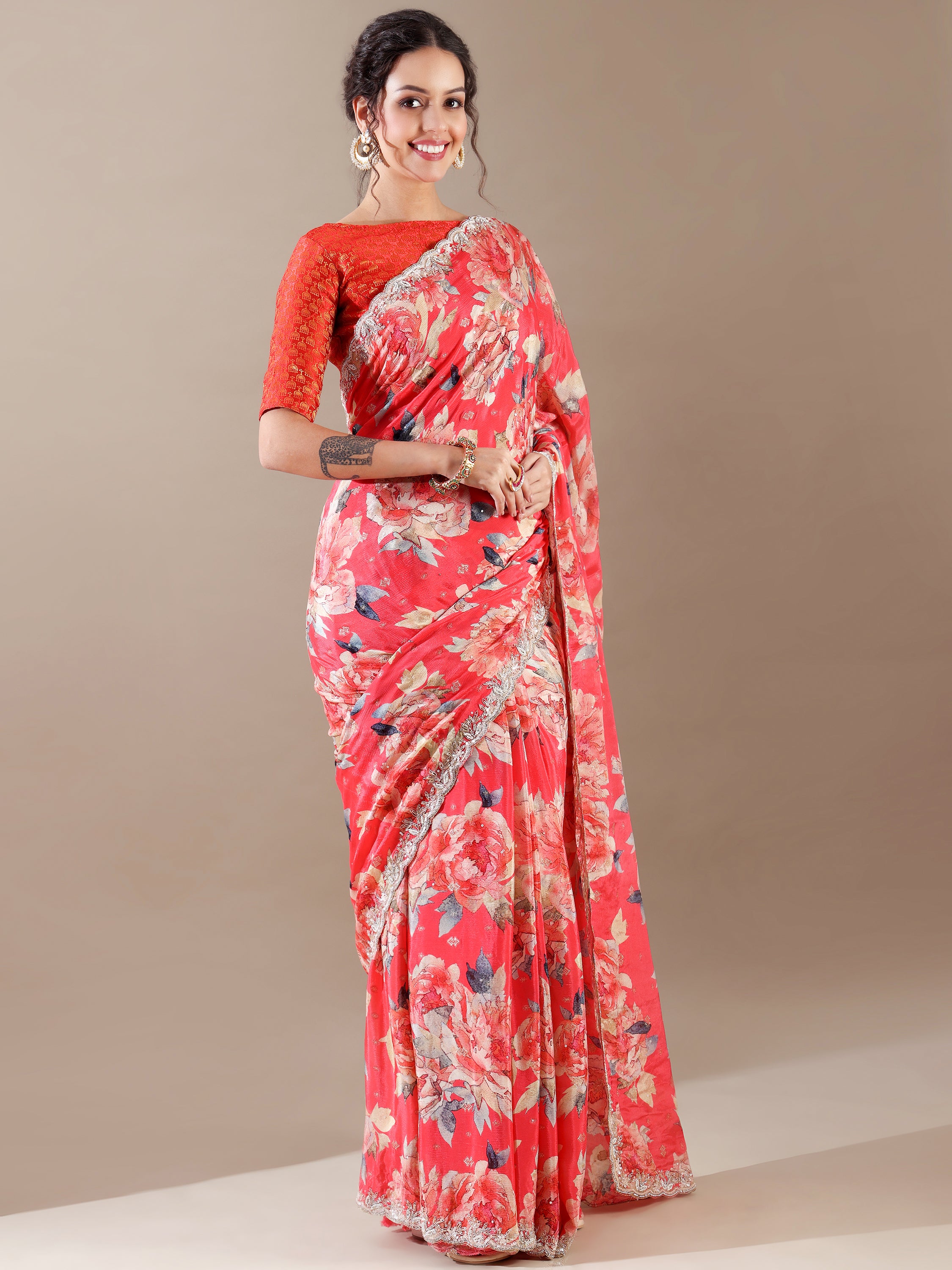 Royal Red Saree Online - Elegant Traditional Wear | House of Surya