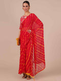 Buy Red Chiffon Saree - House of Surya
