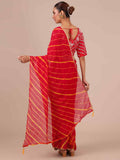 Buy Red Chiffon Saree - House of Surya