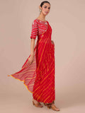 Buy Red Chiffon Saree - House of Surya