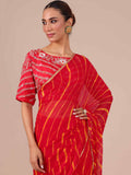 Buy Red Chiffon Saree - House of Surya
