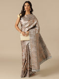 Classic Grey Silk Saree - House of Surya
