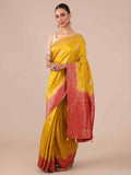 Mustard Dola Silk Saree - House of Surya
