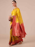 Mustard Dola Silk Saree - House of Surya