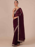 Buy Maroon Saree Online – House of Surya