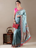 Blue Rani Resham & Sequin Silk Saree