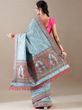 Blue Rani Resham & Sequin Silk Saree