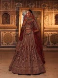 Bridal Lehenga With Cutdana, Sequence, Dori, Resham, Metal Tiki Detailing Embroidery - Riwaaz