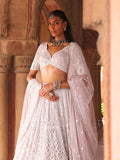 Designer Lehenga With Zarkan Crystle Pott Sequence Detailing Embroidery - Riwaaz