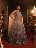 Elegant Gown With Cut Dana Zarkan Sequence Detailing Embroidery - Riwaaz