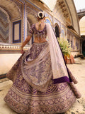 Bridal Lehenga With Zardosi Zari Detailing Embroidery - Riwaaz
