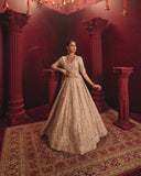 ANTARA Gold Tissue Bridal Lehenga with Exquisite Zardozi Work