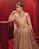 ANTARA Gold Tissue Bridal Lehenga with Exquisite Zardozi Work