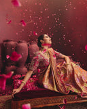 Zardozi Silk Saree In Pink Multi – ANTARA