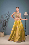 Mehendi Green Lehenga Choli with Multi-Thread, Stones Work - House of Surya